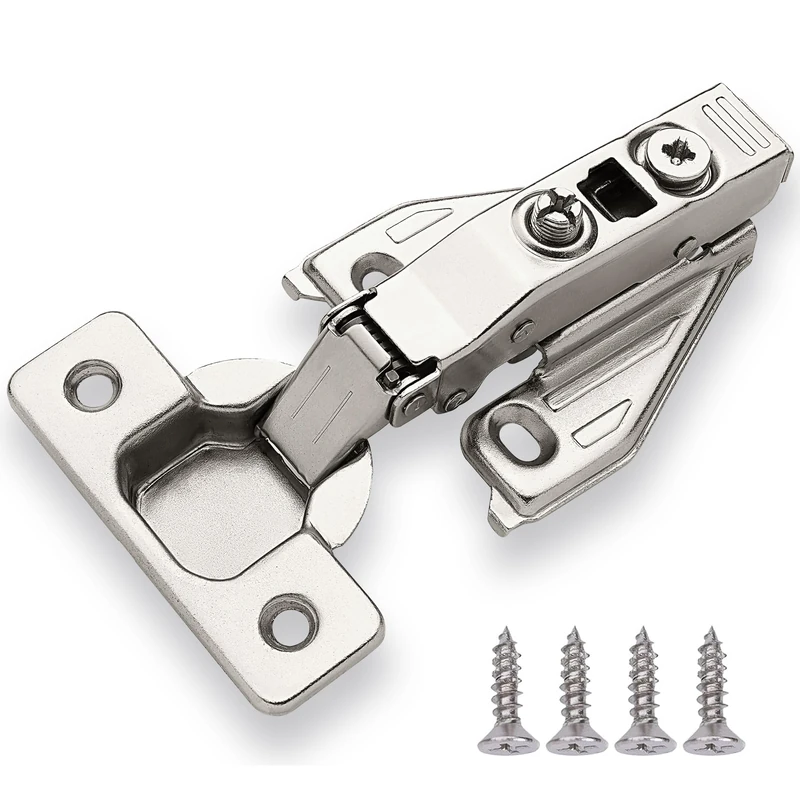 DecoBasics (30 PCS) Full Overlay Soft Close Cabinet Hinges for Kitchen Cabinets - 105° Face Frame Concealed Cabinet Door Hinge -3 Way Adjustability -Clip on Plate & Matching Screw 4 Easy Installation