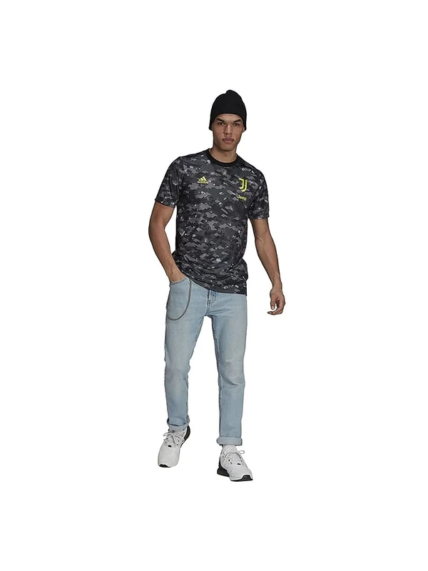 Adidas GR2934 JUVE PRESHI T-Shirt Men's Grey Four/Carbon/Black XL - Image 1