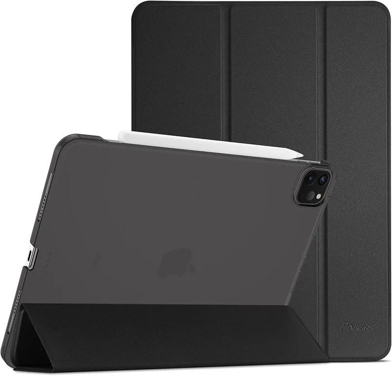 ProCase Smart Case for iPad Pro 11 Inch 2022/2021/2020/2018 (4th /3rd /2nd /1st Generation), Slim Stand Hard Back Shell Cover -Black