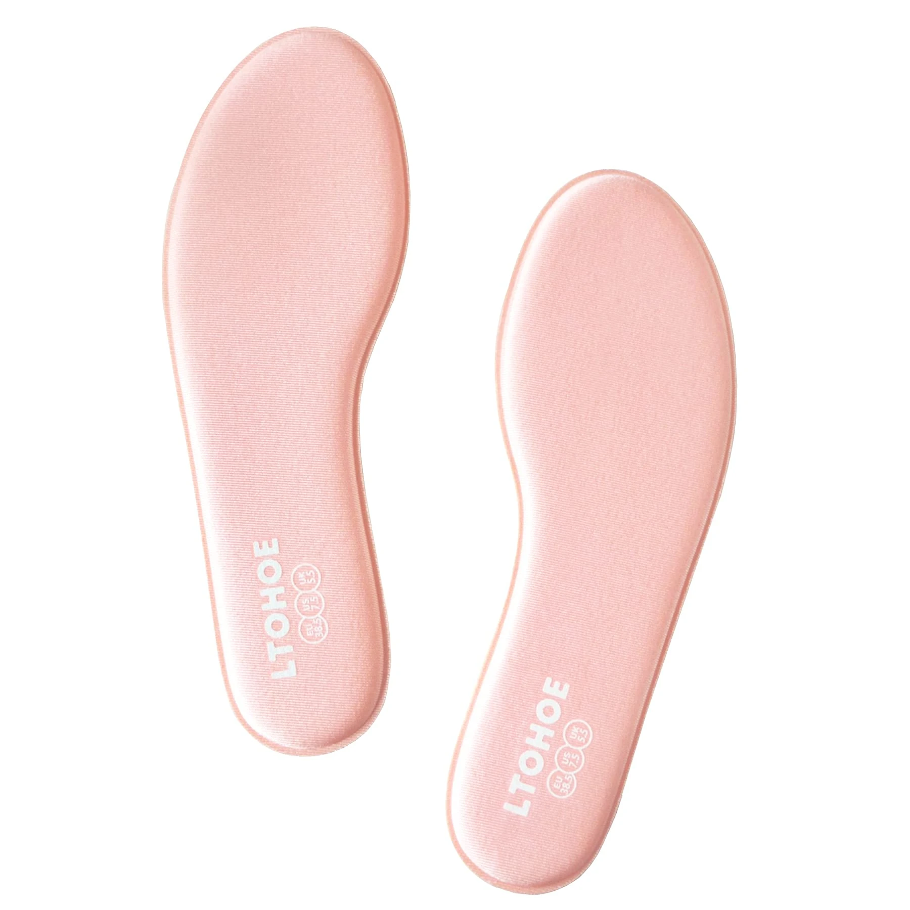 Memory Foam Insoles for Men and Women, Cushioned Inner Soles for Running, Trainers, Work Boots and Walking Shoes, Shock Absorbing Foot Pain Relief Comfort 8mm Women Pink 3.5 UK