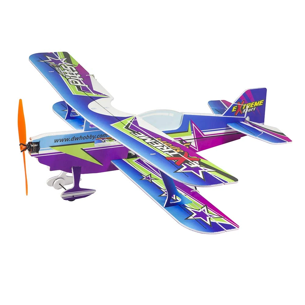 Viloga Mini RC Plane Kit PP Foam Airplane, 450mm Wingspan Pitts 3D Aerobatic Biplane Model Kit to Build for Adults, DIY Sport Airplane for Indoor & Park Flyer (KIT+Motor+Servo+DSM2/X Compatible RX)