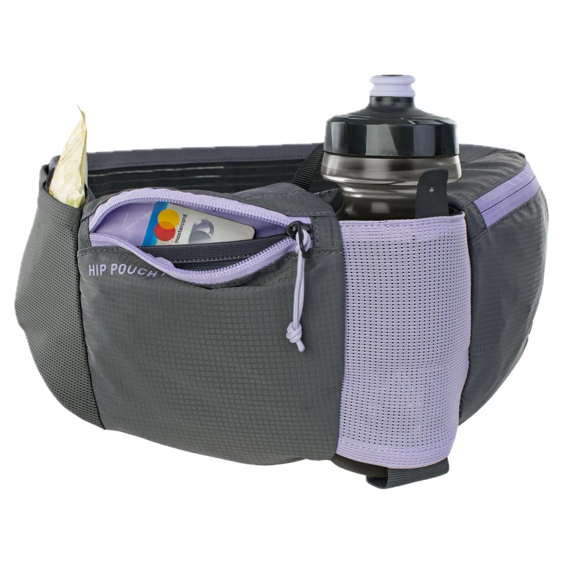 EVOC Hip Pouch PRO Hip Bag Hip Pouch for Bike Tours & Trails (1.5l Capacity, incl. 550 ml Drink Bottle, AIR PAD System, 2 Hip Belt Pockets), Multicoloured