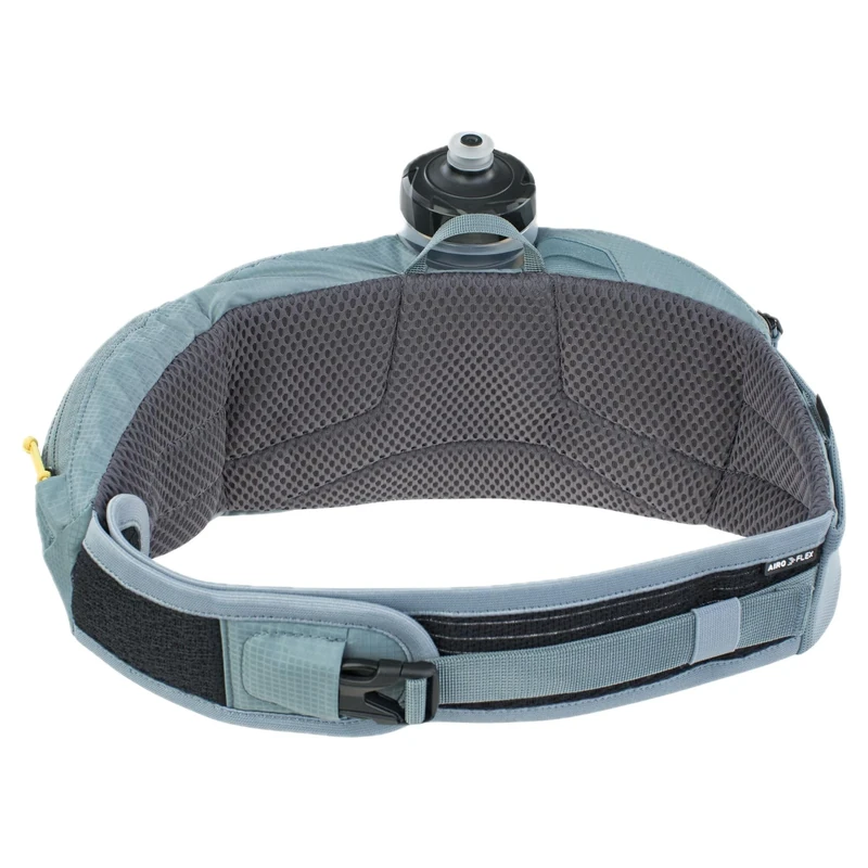 EVOC Hip Pouch PRO Hip Bag Hip Pouch for Bike Tours & Trails (1.5l Capacity, incl. 550 ml Drink Bottle, AIR PAD System, 2 Hip Belt Pockets), Steel Grey