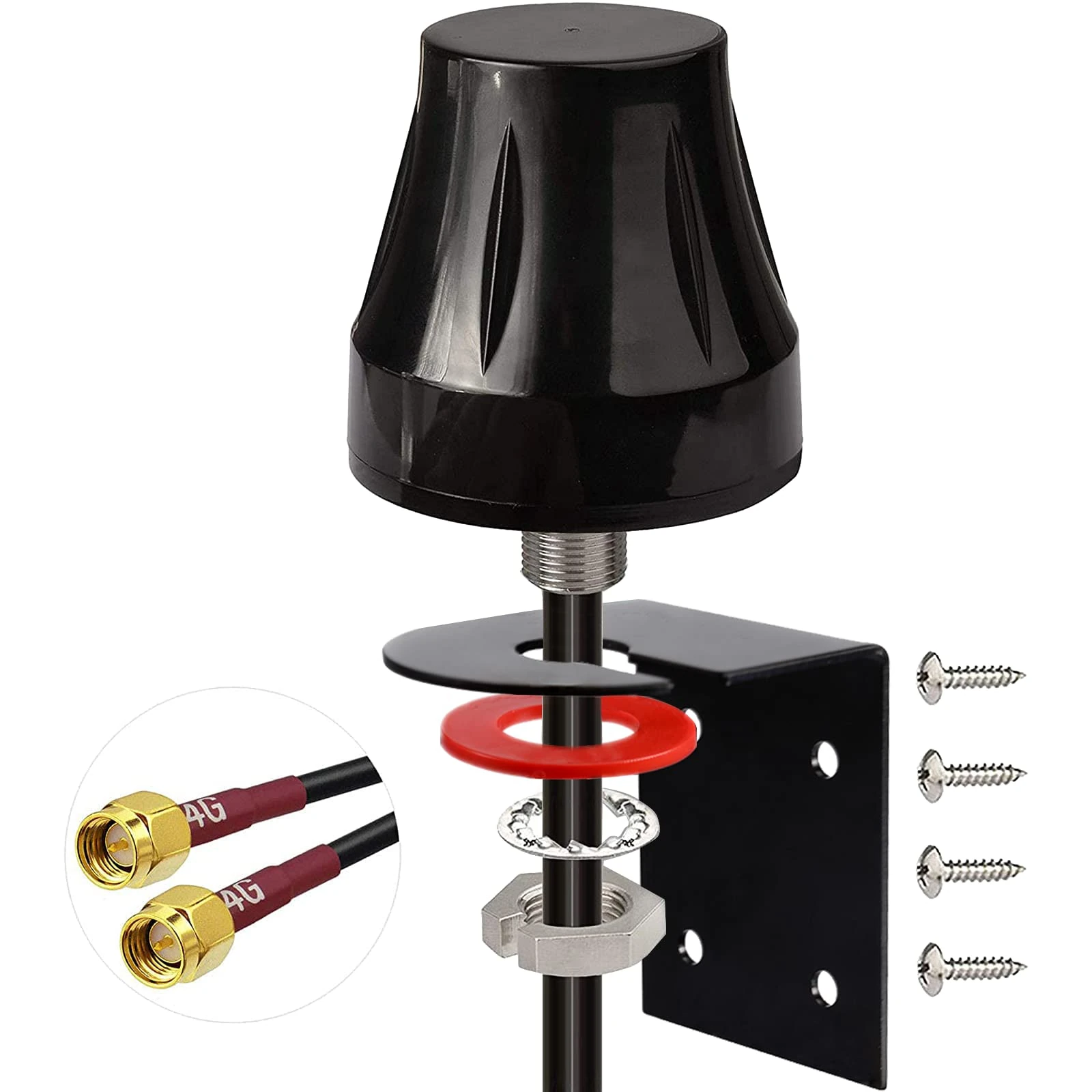 Bingfu 4G LTE Antenna Outdoor SMA Aerial MIMO Antenna Fixed Bracket Wall Mount Waterproof Aerial for 4G LTE Wireless CPE Router Hotspot IoT Gateway Industrial Terminal Server Security Camera