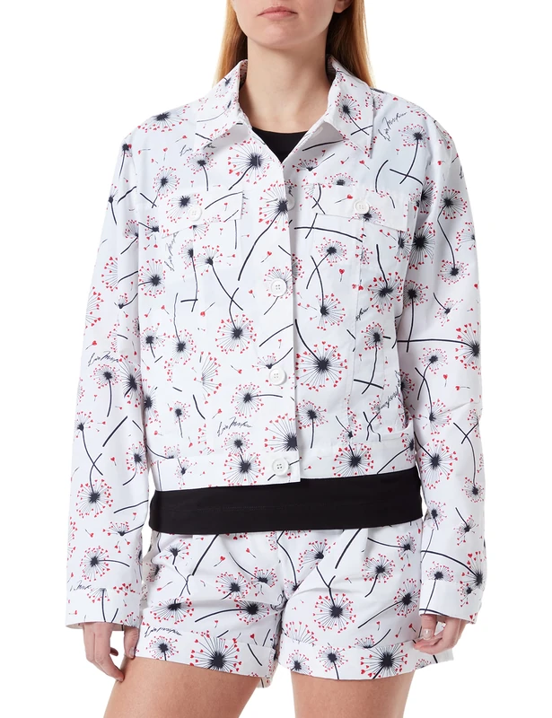 Love Moschino womens Boxy fit jacket Jacket, DANDELION F.BCO, 48 - Image 1