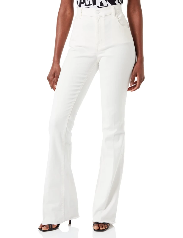 Love Moschino Women's 5 Pocket Flared Trousers Jeans, ZZSW6008, 34