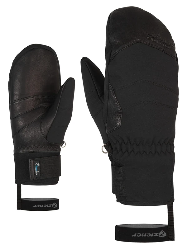 Ziener Women's Kalea Ski Mittens Winter Sports | Waterproof Extra Warm Wool Black 8