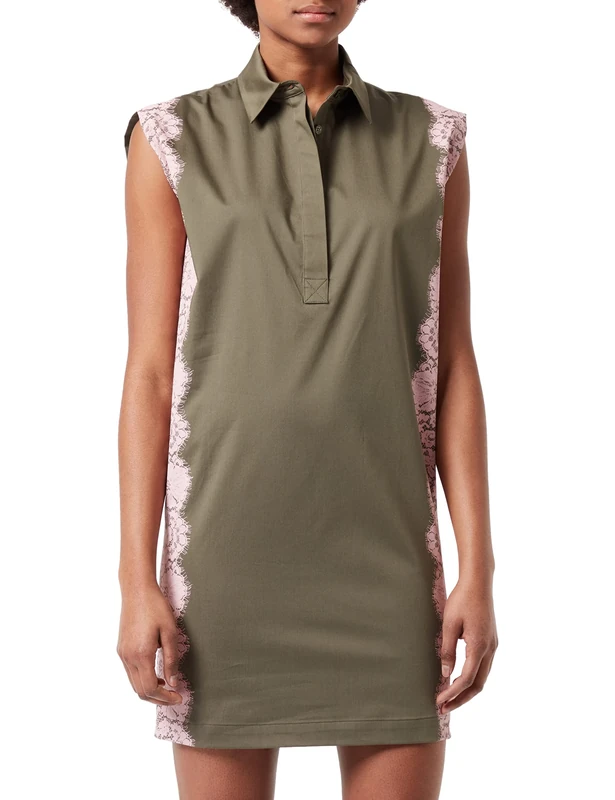 Love Moschino Women's Short Sleeved Dress, Green, 44