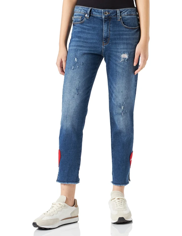 Love Moschino Women's Skinny 5 Pocket Trousers Jeans, ZZCM0001, 25