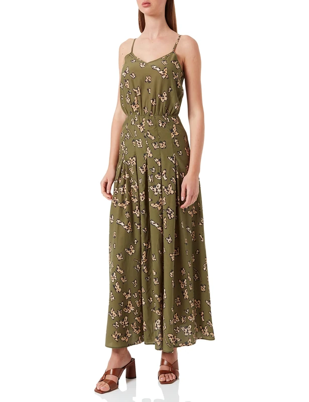 Love Moschino Women's Long Strappy Shoulders Dress, FARFAL.FO.Verde, 44