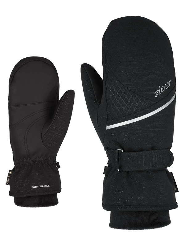 Ziener Women's Kiani Mitten Ski Mittens/Winter Sports | Waterproof Breathable Warm Gore-Tex, Black, 6.5