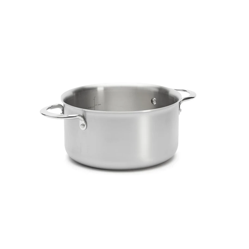 De Buyer - Alchimy 3-Layer Stainless Steel stewing Pot Without lid - 20 cm - Made in France, PFAS Free, Cooking Control, 18/10 Stainless Steel, Suitable for All Heat Sources and ovens, Polished