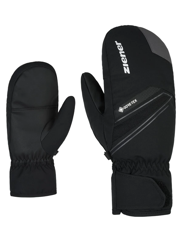 Ziener Men's Gunaro Ski Mitten/Winter Sports | Waterproof, Breathable, Warm, Gore-Tex, Black, 9.5