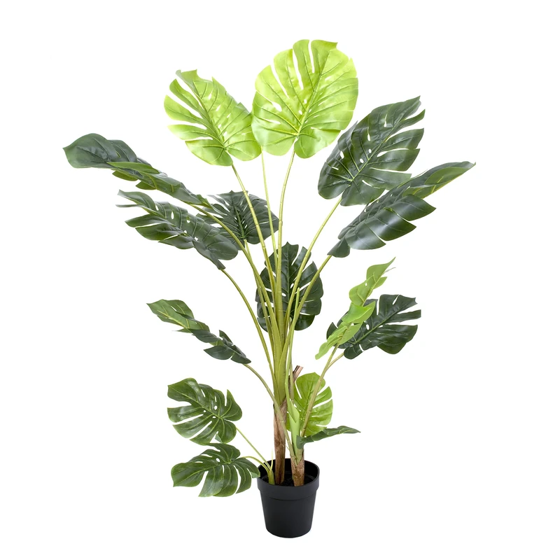 Artificial Tropical Monstera Tree in Black Pot 150cm