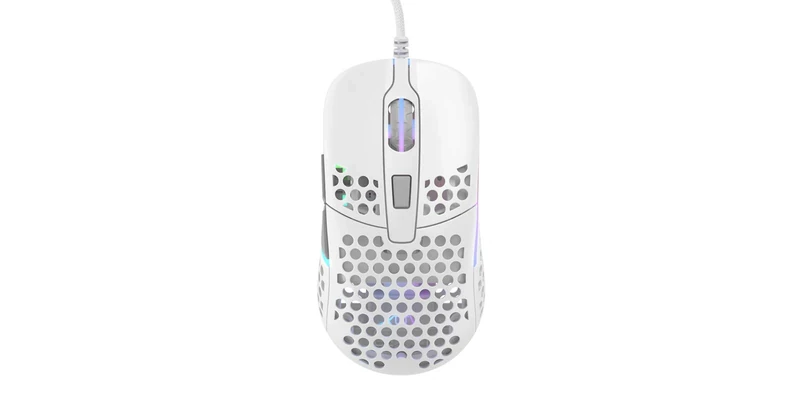 Xtrfy M42 RGB, Ultra-Light Wired Gaming Mouse, Cutting-Edge Pixart 3389 Sensor, Modular Casing (2 Sizes incl.) Adjustable RGB Lighting, White Edition
