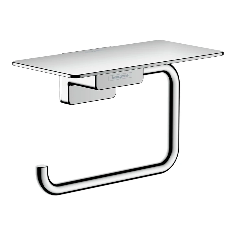 hansgrohe AddStoris - toilet paper holder with shelf, toilet roll holder, bathroom accessory, chrome, 41772000