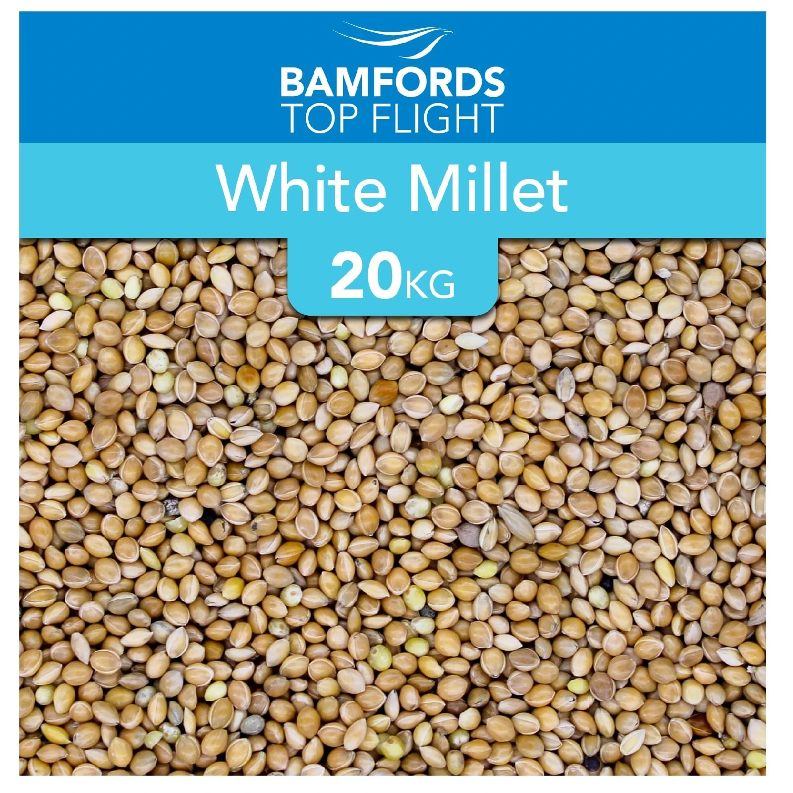 Bamfords 20kg WHITE MILLET SEED WILD BIRD FOOD CAGE BIRD FOOD