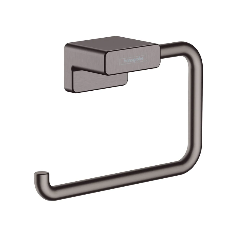 hansgrohe AddStoris Roll holder without cover, brushed black chrome, 41771340