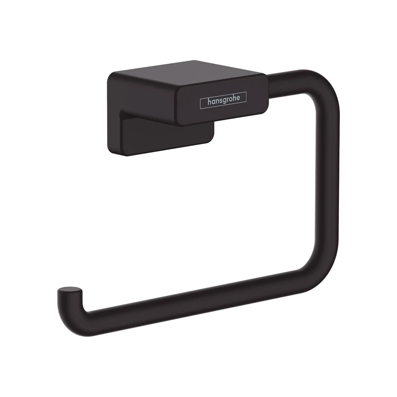 hansgrohe AddStoris Roll holder without cover, matt black, 41771670
