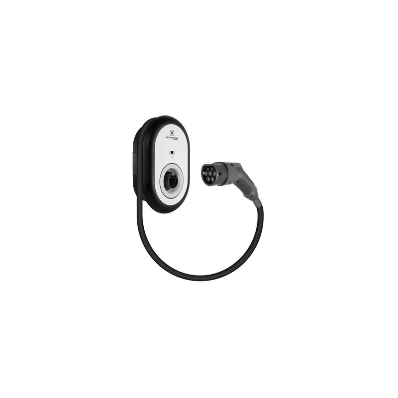 TechniSat TECHNIVOLT 101-11kW Charging Station/Wall Box for Electric Cars with Integrated Charging Socket Type 2 for Fast Charging at Home, RFID Card, Considerable, IP54 - Includes Charging Cable