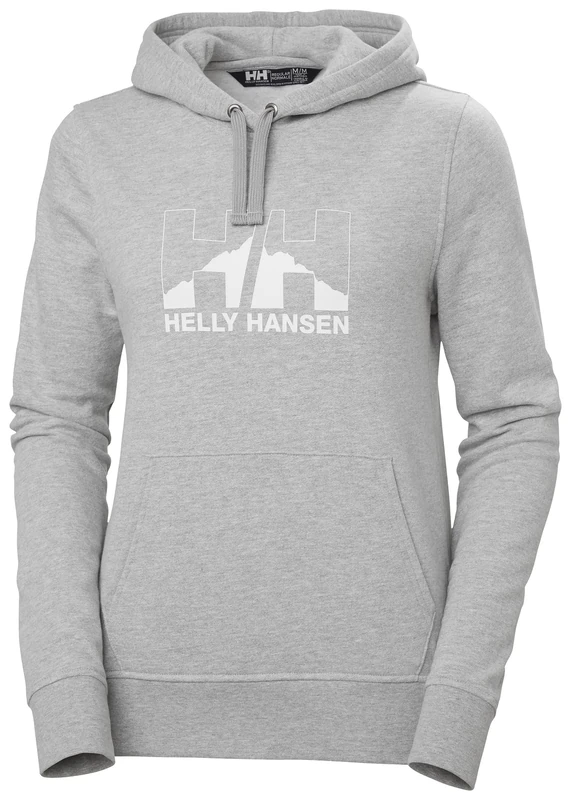 Helly Hansen Women's W Nord Graphic Pullover Hoodie, Grey Melange, M