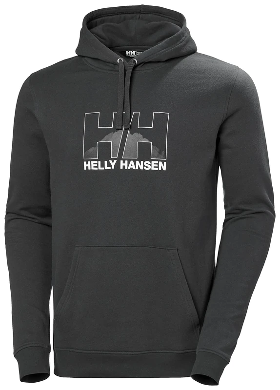Helly Hansen Men's Nord Graphic Pullover Hoodie - Ebony, XL - Image 1