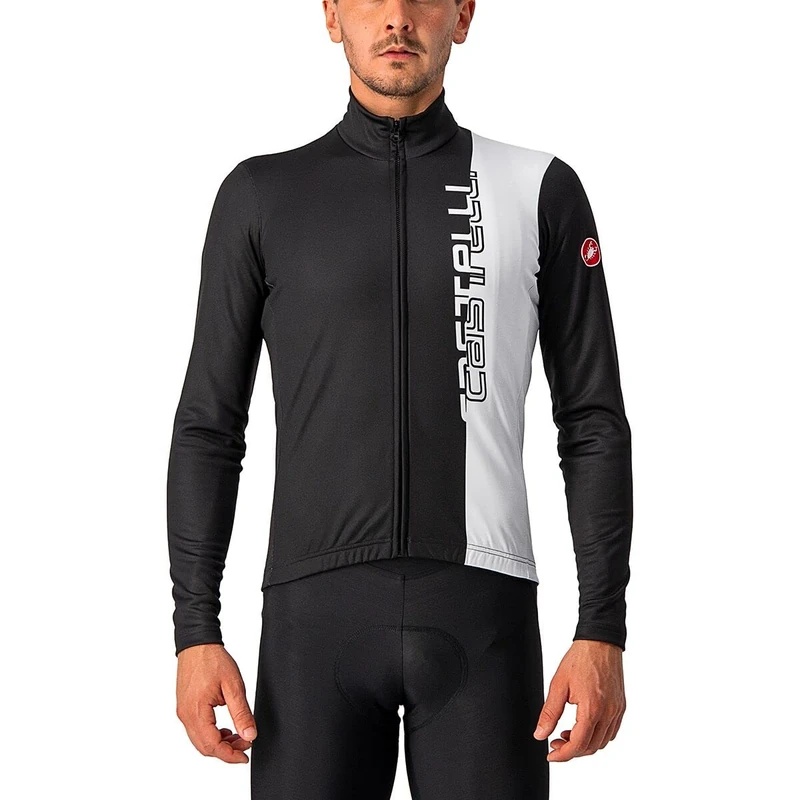 CASTELLI 4521515-085 TRAGUARDO Jersey FZ Sweatshirt Men's Light Black/White M