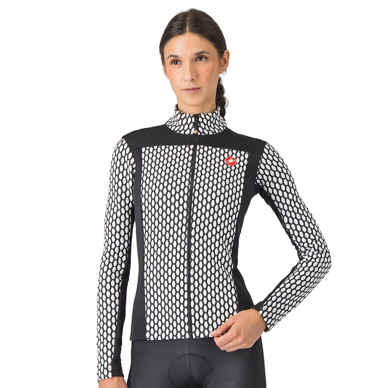 CASTELLI 4521530-101 SFIDA 2 JERSEY FZ Sweatshirt Women's BLACK/WHITE Size S