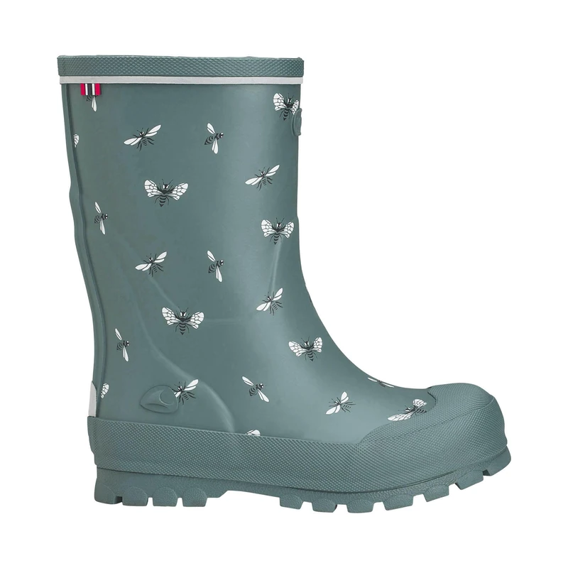 Viking Jolly Print Rain Boot Unisex Kids, Bluegreen White, 13 UK Wide