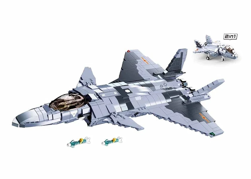 Sluban - Model Bricks-J-20 Mighty Dragon Fighter 926pcs, M38-B0931, Multicolor