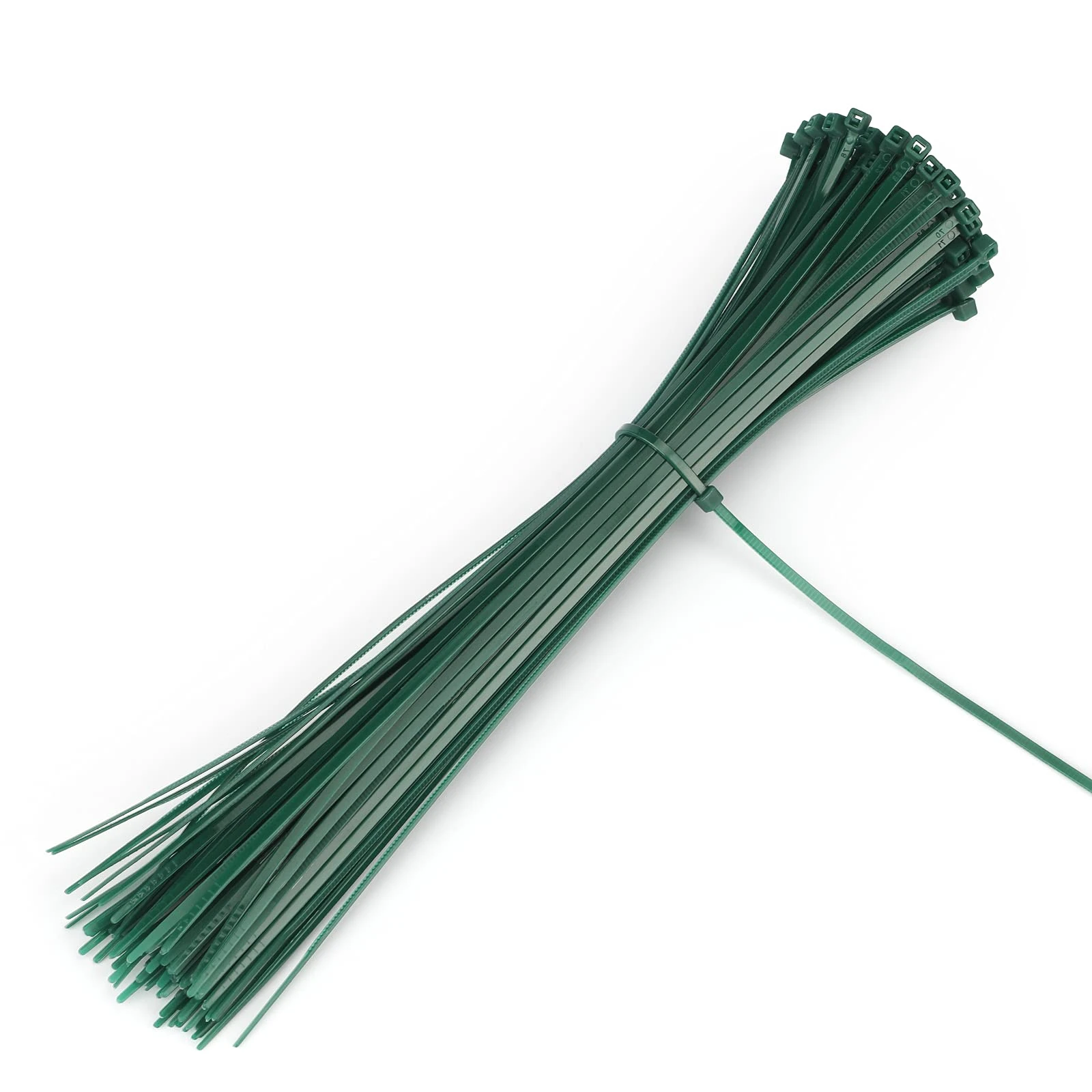 KINGLAKE 100Pcs 250x2.5mm Self-locking Garden Cable Ties Dark Green Plant Nylon Ties Adjustable Zip Ties Multi-Purpose