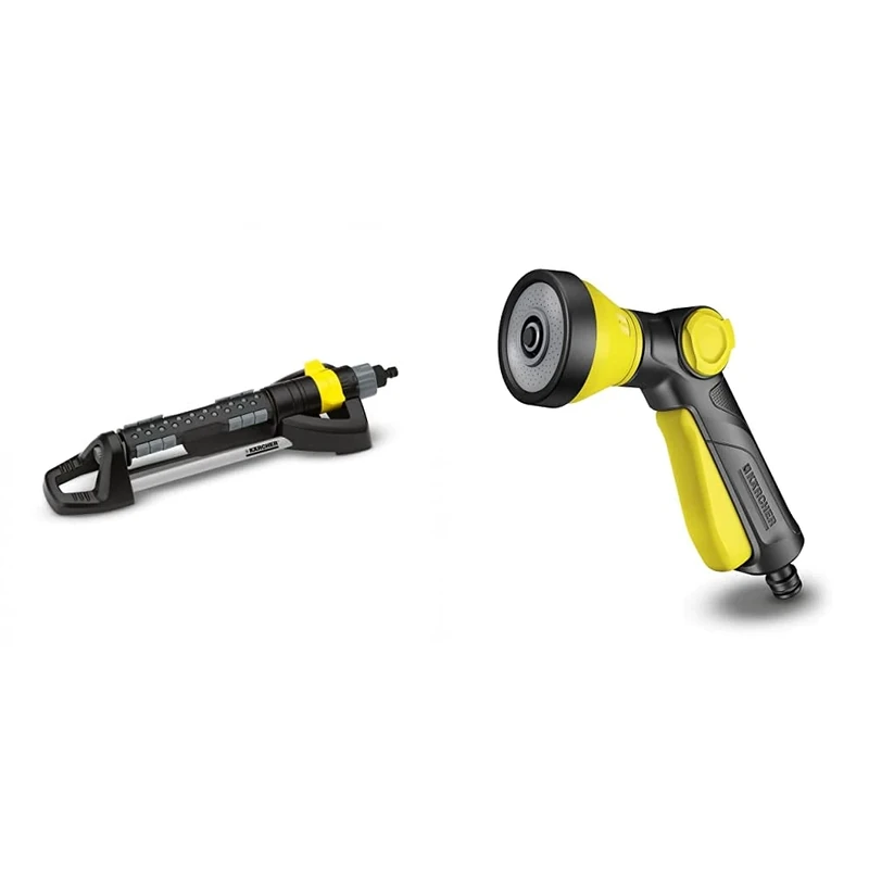 Kärcher Premium Oscillating Sprinkler - OS 5.320SV & 2.645-266.0 16.7 x 56.5 x 14.8 cm Multi-Spray Gun - Yellow/Black