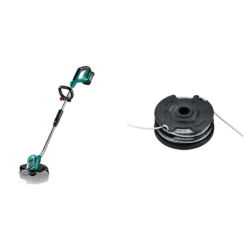 Bosch Cordless Grass Trimmer AdvancedGrassCut 36 (1 battery, 36 V system, in carton packaging) & Bosch F016800351 Refill and integrated line spool 6 m long Ø 1.6 mm line thickness for edge cutters