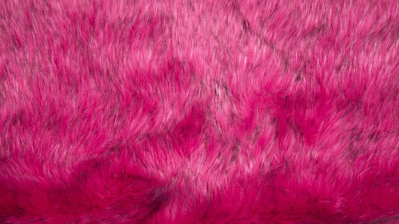 Super Luxury Faux Fur Fabric Material - Long Sky Fuchsia, 1Mtr - 150cm x 100cm