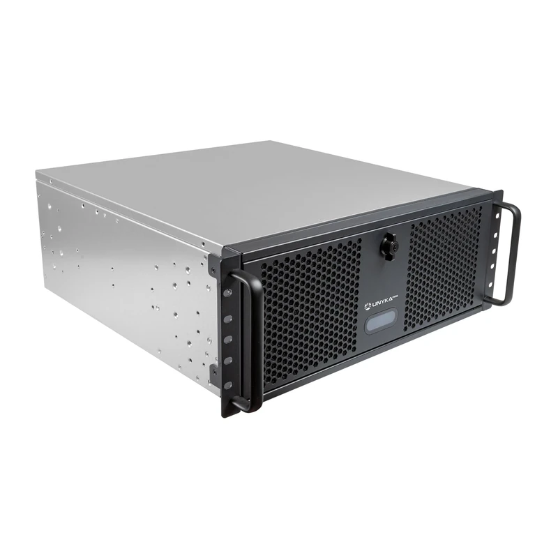 UNYKAch Rack Box UK4339V 4U Format 19", Compatible with 360 mm Liquid Refrigerations (Bracket Included), Key Lock, 1 USB 3.0, 1 USB Type C and Feet for Vertical Placement