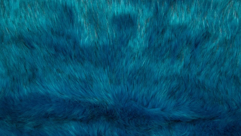 Super Luxury Faux Fur Fabric Material - Long Sky Aqua, 1Mtr - 150cm x 100cm