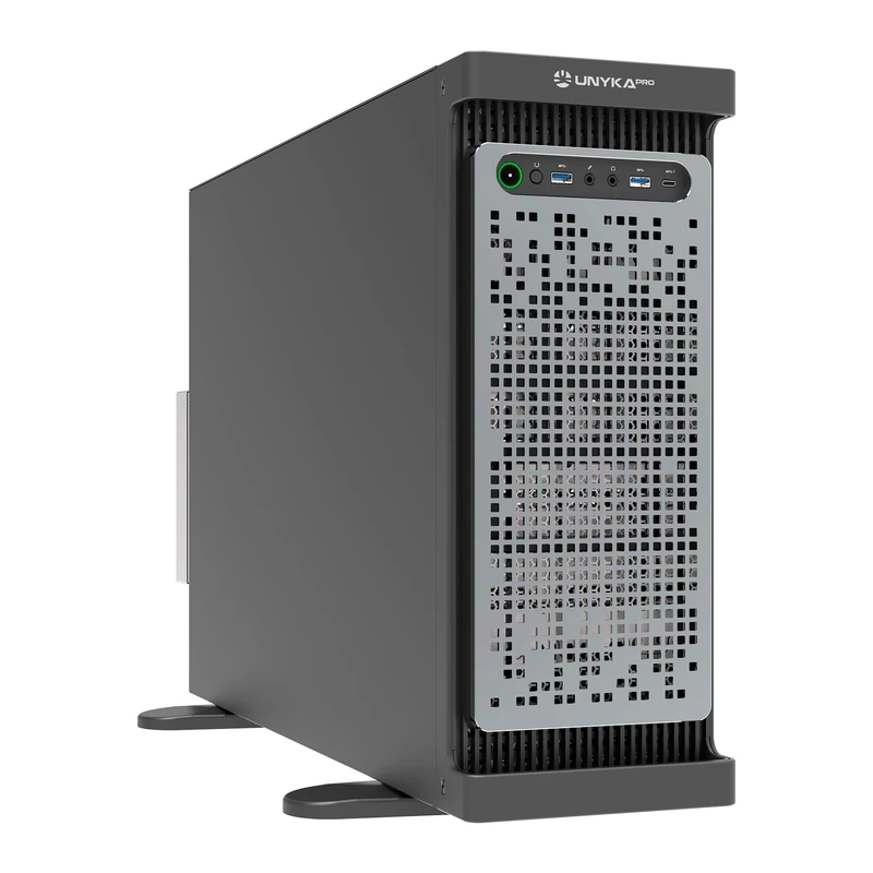 UNYKAch WS-SR630 4U Dual Form Workstation & IDC Rack Enclosure with Aluminum Handles, 360 Liquid Cooling Support, 8 x 3.5" Internal Bays and Two 2.5" and 8 PCIe Expansion Slots