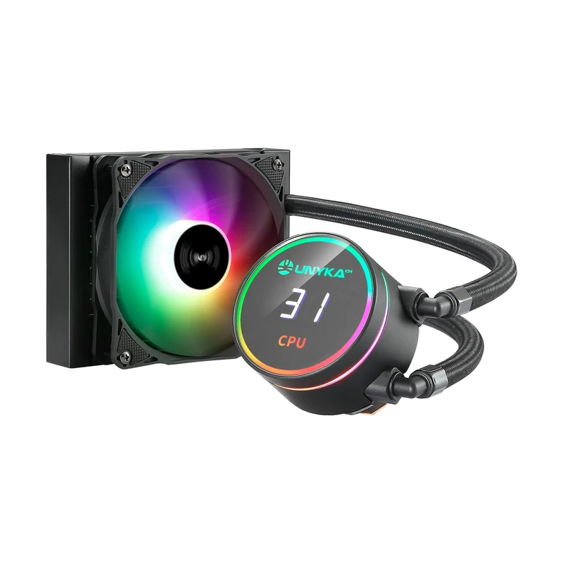 Unykach AquaStorm 120mm Liquid Cooling for PC, 12cm, Desktop Compatible - Image 1