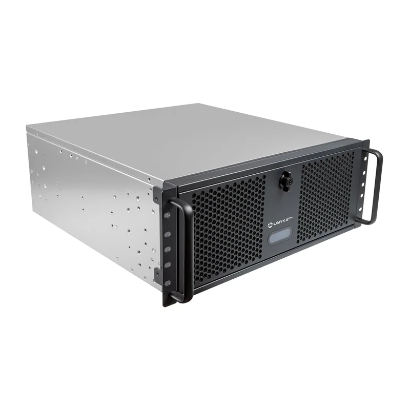 UNYKAch UK4339 4U Format 19" ATX Rack Box, Compatible with 360mm Liquid Coolers (Bracket Included), Key Lock, 1 USB 3.0 and 1 USB Type C and 2 80mm Fans