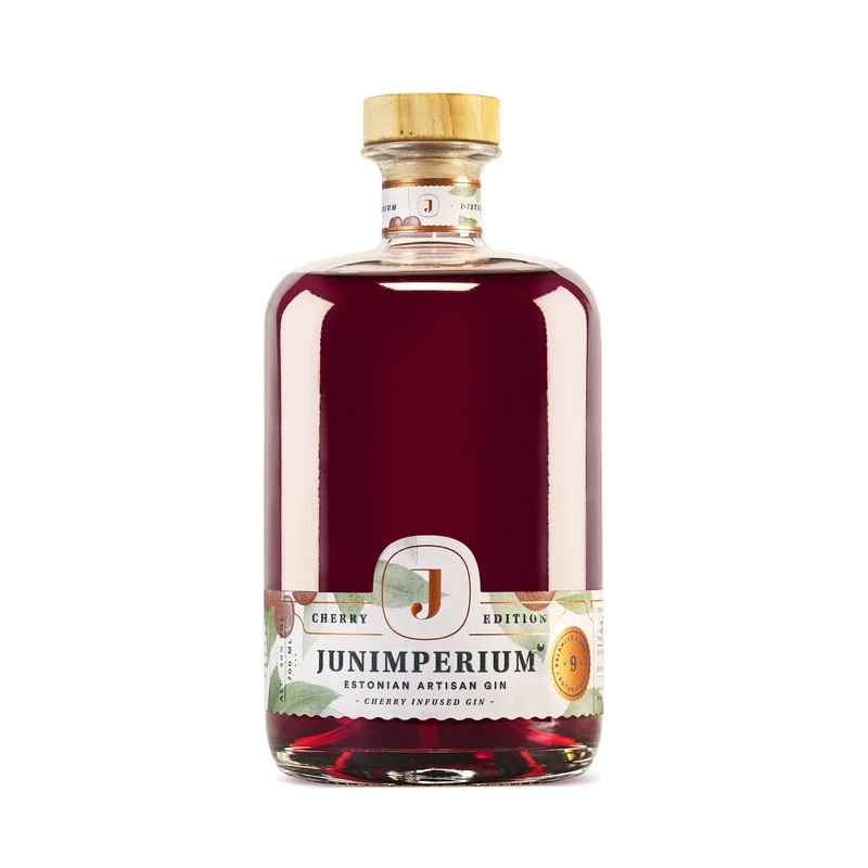 Junimperium Estonian Craft Gin Cherry Edition 70cl, 40 percent ABV – Cherry-Forward Small-Batch Gin from Tallinn, Estonia – Perfect for G&Ts, Sours & Spritzes – Gift for Cocktail Lovers & Celebrations