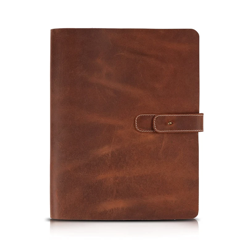 Londo Genuine Leather Tablet Cover with Two Card Slots & Leather Pen/Apple Pencil Holders (Brown, 11 Inch)