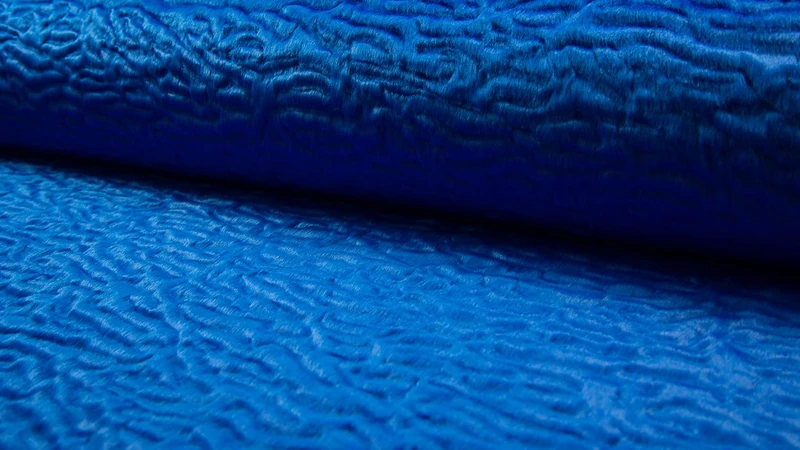 Super Luxury Faux Fur Fabric Material Astrakhan Persia - Royal, 1Mtr - 150cm x 100cm