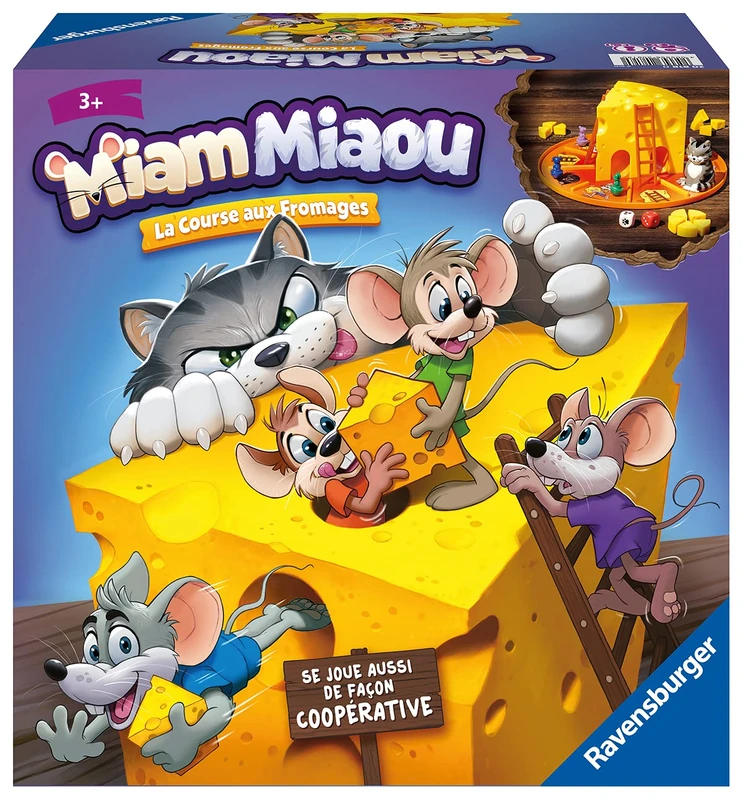 Ravensburger Miam Miaou - La race aux fromages Board Game