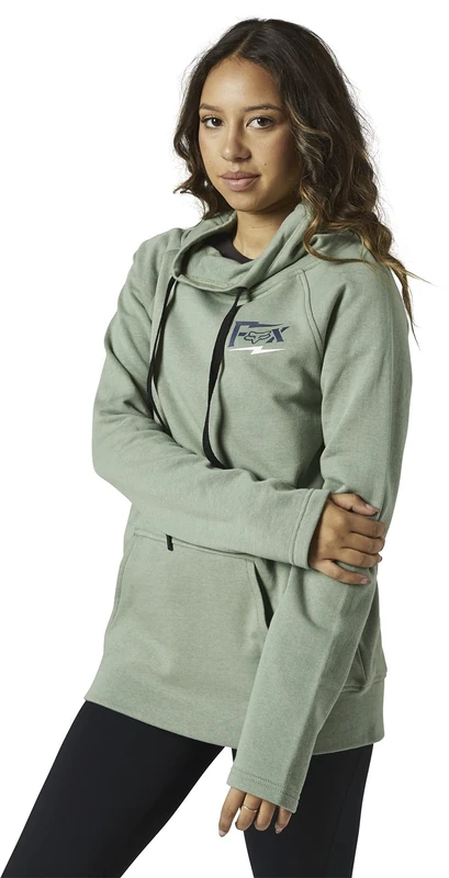 FOX Womens Clean Up Pullover Hoodie Sage XS