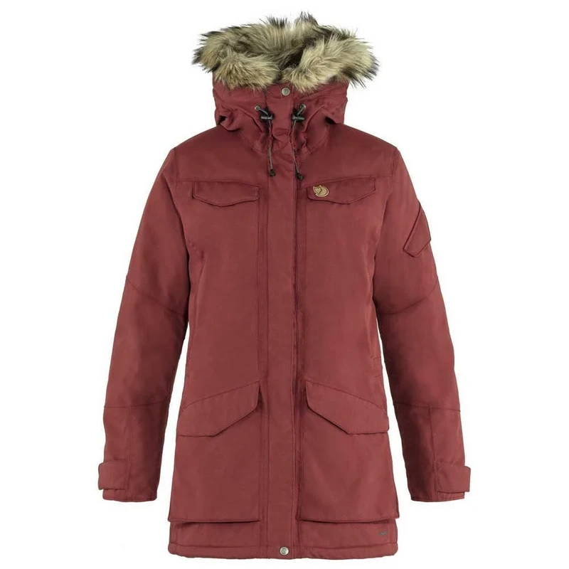 FJALLRAVEN 89655-345 Nuuk Parka W Jacket Women's Red Oak Size XL