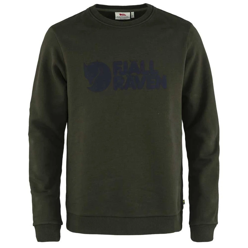 Fjällräven Mens Logo Sweater M Sweatshirt, Deep Forest, L EU