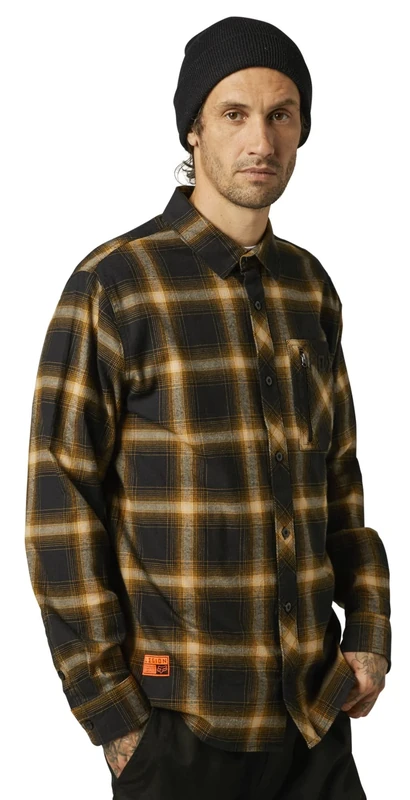 Fox Gamut Stretch Flannel Shirt Gold L