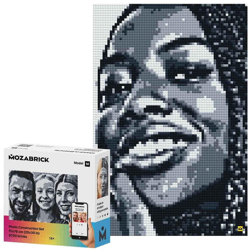 MOZABRICK Photo Builder Model M Building Game to Turn Pictures and Photographs into DIY Pixel Art Mosaic. Create Personal Puzzles with Bricks!