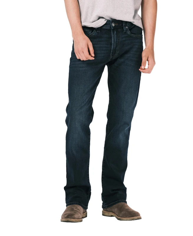 Buffalo Men's Slim Boot King Jeans, Creased and Polished, 44W x 34L