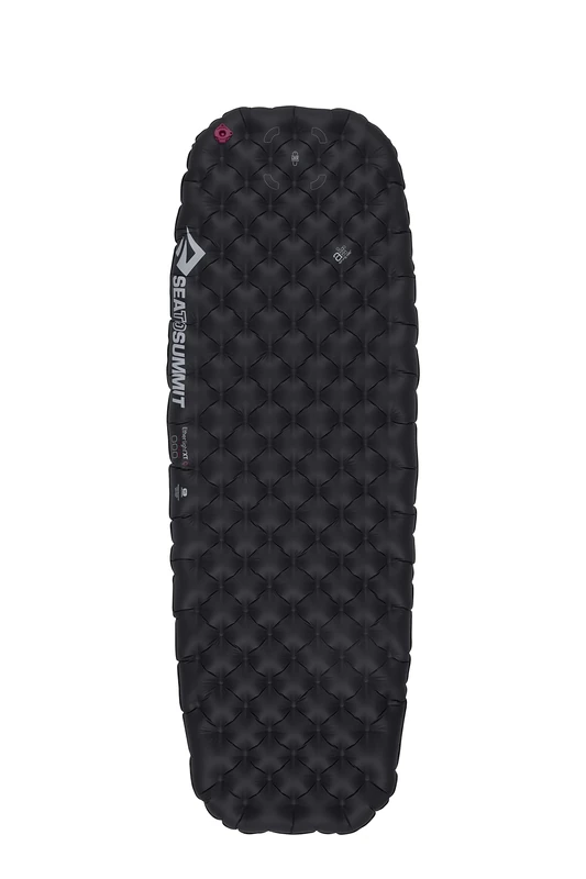 Sea to Summit - Ether Light XT Extreme Insulated Air Sleeping Mat Regular - For Women - Thermolite - 4 Season - Pillow Lock System - Stuff Sack - For Cold Weather Backpacking - Black - 685g